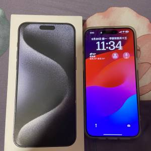 iPhone 15 pro max 256 港版🥸原色 99新 電池91