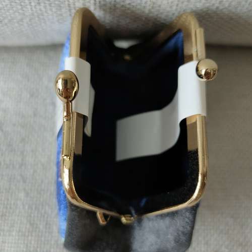 縮緬小紋貓貓圖案零錢包