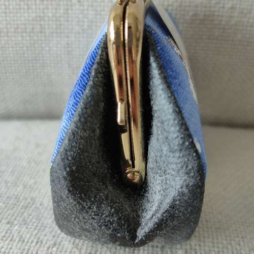 縮緬小紋貓貓圖案零錢包