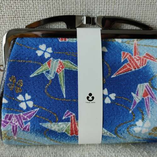 縮緬小紋紙鶴圖案錢包