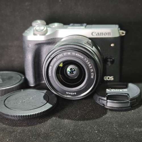 Canon M6 + 15-45 佳能 15mm 45mm 15 45 冇盒冇單有行證 90%new 跟2電一充 連肩帶 ...
