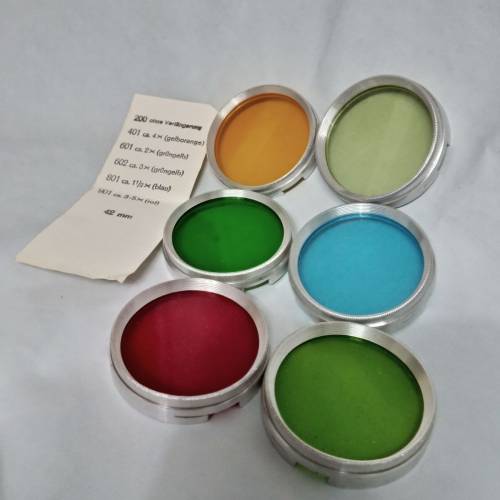 德國 ARNZ -JENA 黑白攝影用濾鏡6塊 (set)+皮套 合40.5mm【外罩式】  95% new