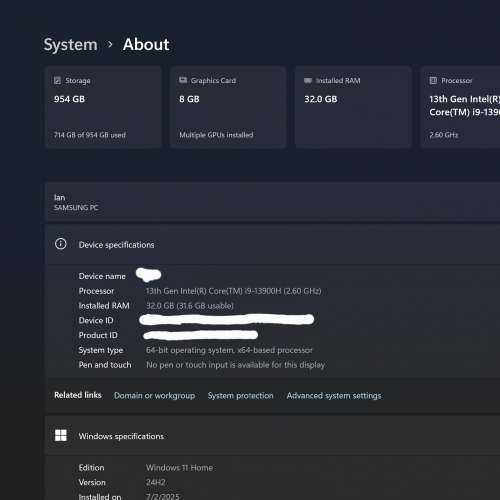 GAMING LAPTOP. Nvidia rtx4070. Samsung Galaxy book 3 ultra .i9-13900h 32gb ram A