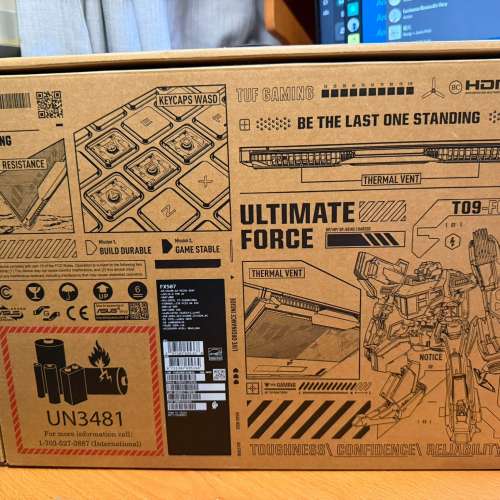 電競手提電腦 ASUS FX507VV-LP215W TUF Gaming F15 15.6吋 (2023) (144Hz, i7-1362...