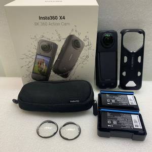 [觀塘實體店] 二手 Insta360 X4 (共2電+高級玻璃鏡頭保護鏡+控溫握套) 行貨 *S7229...