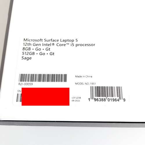 Microsoft Surface Laptop 5 13" (Intel Core i5, 8GB RAM, 512GB, Win 11 Home)