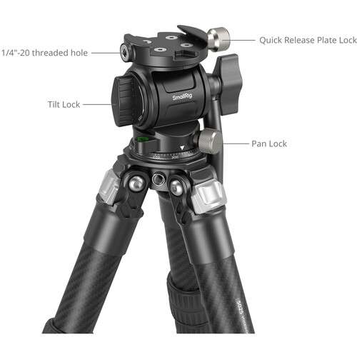 SmallRig Heavy-Duty Carbon Fiber Tabletop Tripod - 5025