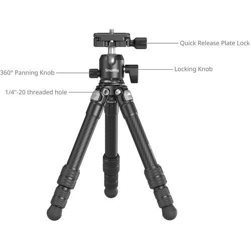 SmallRig Carbon Fiber Pocket Tripod Kit - 5026