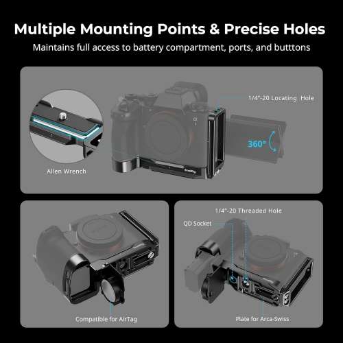 SMALLRIG L-Shaped Quick Release Bracket for Sony Alpha 1 II/Alpha 9 III - 5188