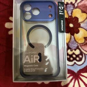全新Momax CaseFORM Air 磁吸保護殼iPhone 17 Pro Max深藍色保護殼，可換橙色款