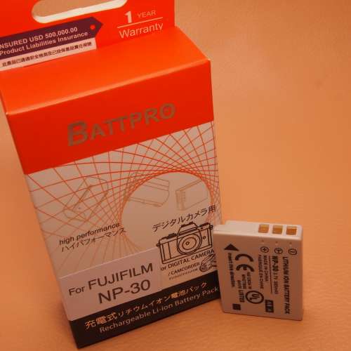 香港行貨由BATTPRO免費一年保用 NP30 NP-30電池合FUJIFILM FinePix F440, FinePix ...