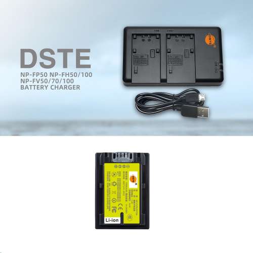 DSTE NP-FV70 / NP-FV70A V-Series Lithium-Ion Battery Pack With USB  Charger 代...