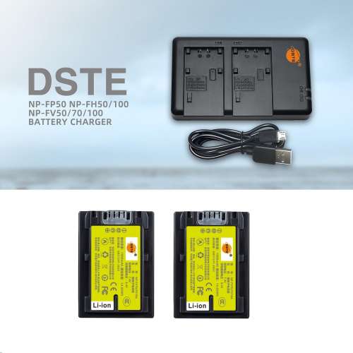 DSTE NP-FV70 / NP-FV70A V-Series Lithium-Ion Battery Pack With USB  Charger 代...