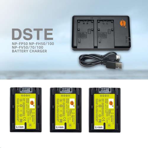 DSTE NP-FV70 / NP-FV70A V-Series Lithium-Ion Battery Pack With USB  Charger 代...