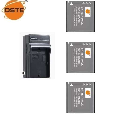 DSTE Ricoh DB-110 / Olympus LI-90B / LI-92B Lithium-Ion Battery With AC Travel