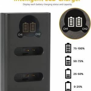 DSTE LI-92B Lithium-Ion Battery Pack With LCD Display USB-C Charger