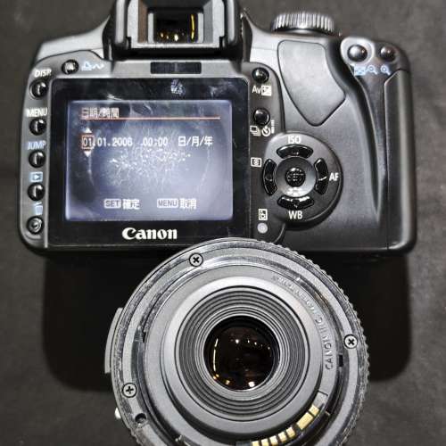 canon 400D + 18-55 佳能 EFS mon有老化 對焦操作性能顯示全正常 鏡片有少許邊邊發...