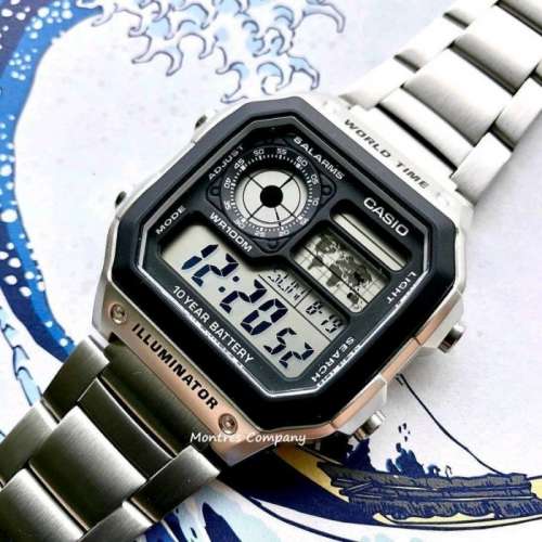 Montres Company香港註冊公司(28年老店) 卡西歐 CASIO 世界地圖 十年電池壽命 100米...
