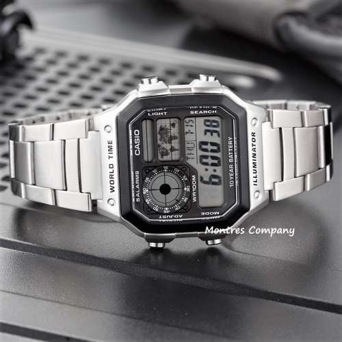 Montres Company香港註冊公司(28年老店) 卡西歐 CASIO 世界地圖 十年電池壽命 100米...