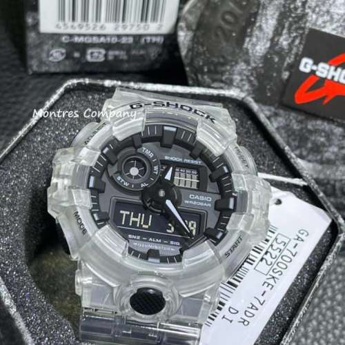 Montres Company香港註冊公司(28年老店) 卡西歐 CASIO G-Shock GA-700SKE-7A 黑白透...
