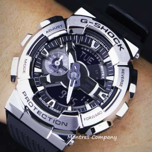 Montres Company香港註冊公司(26年老店)G-Shock 防磁 黑銀色 GM-110-1A CASIO 卡西...