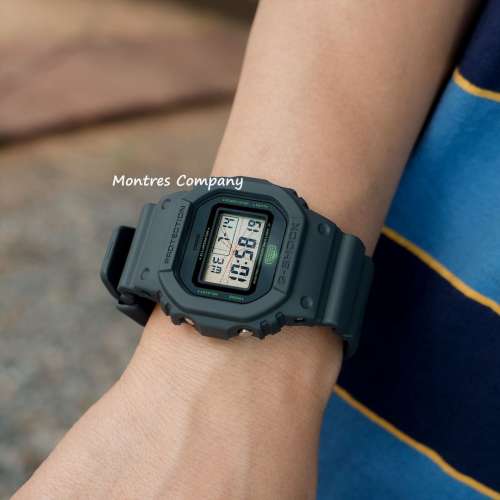 Montres Company香港註冊公司(28年老店) 卡西歐 CASIO G-Shock 深灰色 綠色字 DW-5...