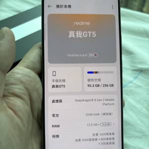realme gt5 12+256 full set