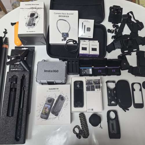 Insta360 X4 全景相機(全新只拆盒)（連遙控器）潛水殼 (運動相機/Action Camera 36...