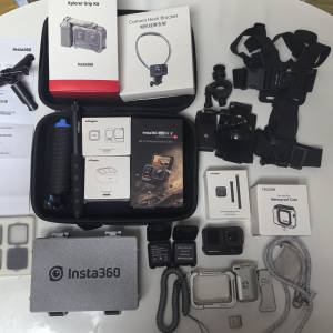 Insta360 AcePro 2 (全新)連街拍套裝(星輝銀/岩墨灰~2隻顏色）+遙控器(運動相機/Ac...