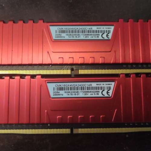 Desktop Ram Corsair 8Gx2 共16GB DDR4 2400