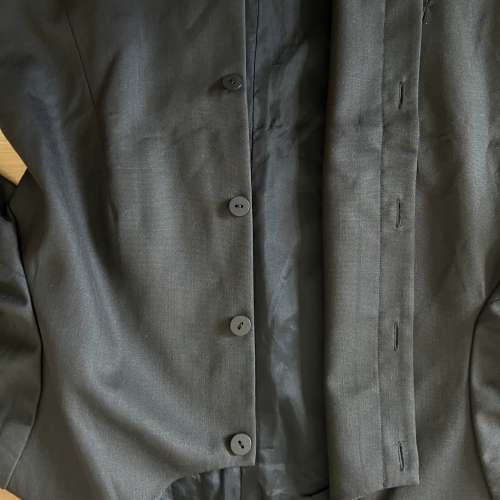 Mastina 薄身長袖西裝褸34碼/MASTINA 黑色圓領外套