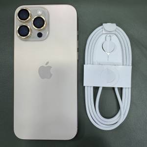 99%New iPhone 16 Pro Max 256GB 金色 香港行貨 蘋果保養到2025年10月15日 電池效...