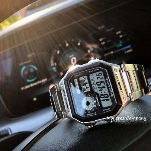 Montres Company香港註冊公司(26年老店) 卡西歐 CASIO 世界地圖 十年電池壽命 100米...