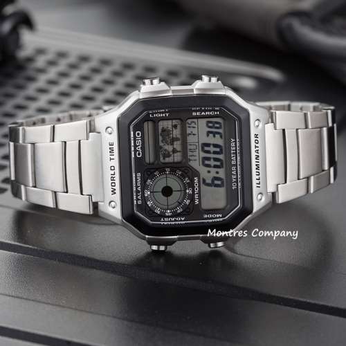Montres Company香港註冊公司(26年老店) 卡西歐 CASIO 世界地圖 十年電池壽命 100米...