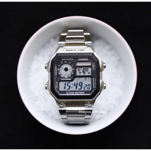 Montres Company香港註冊公司(26年老店) 卡西歐 CASIO 世界地圖 十年電池壽命 100米...