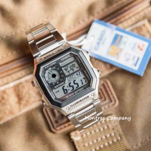 Montres Company香港註冊公司(26年老店) 卡西歐 CASIO 世界地圖 十年電池壽命 100米...