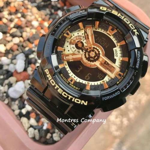Montres Company香港註冊公司(26年老店) CASIO G-Shock GA-110GB-1A 黑金色 防磁 超...