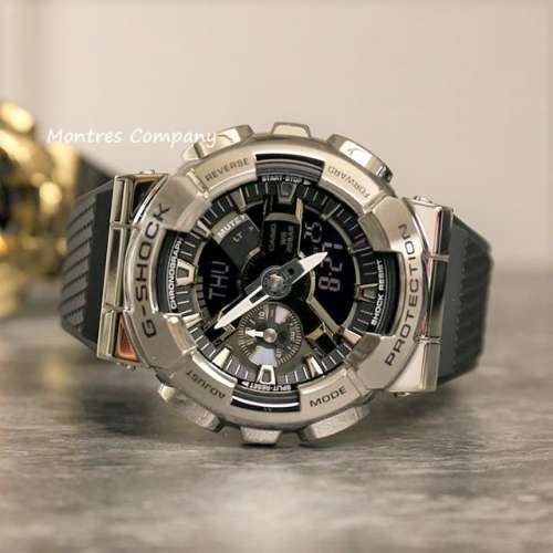 Montres Company香港註冊公司(26年老店)G-Shock 防磁 黑銀色 GM-110-1A CASIO 卡西...