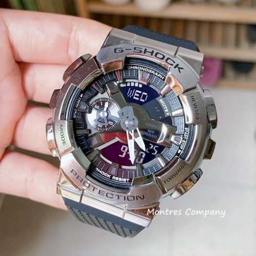 Montres Company香港註冊公司(26年老店)G-Shock 防磁 黑銀色 GM-110-1A CASIO 卡西...