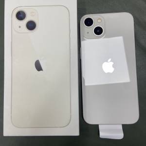 100%New 全新未使用iPhone 13 128GB 白色 蘋果保養至2026-8-27 電池效能100% 香港...