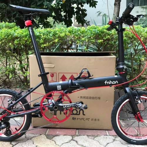 FNHON KA1609 9速 中空餅 16吋 鋁合金 折叠車 送水架前後蛙燈叮叮