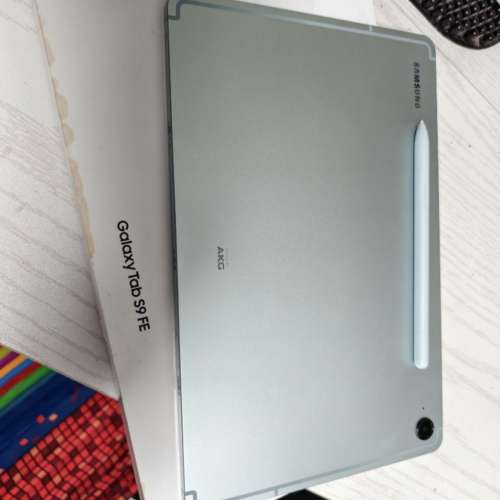 Samsung galaxy tab s9 fe 128gb wifi 盒+機+筆，極新邊貼未斯走 行貨過保全正常任...