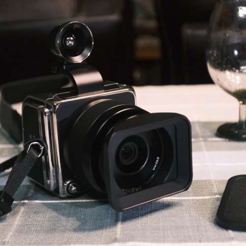 Haoge Lens Hood Metal Square Screw-in Lens Hood with Cap For asselblad XCD 4/45H