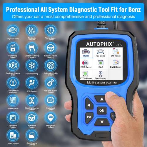 AUTOPHIX 7770 ,OBD 2(TFT Color Display)Professional Diagnostic Scan OBD II Tool
