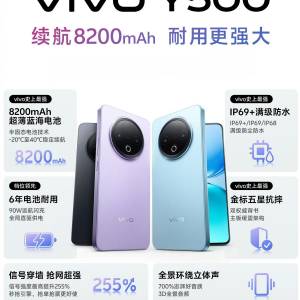 【國恒商城】▋▋Vivo Y500 8200mAh ▋▋滿級防水 金標抗跌 700%音量外放 穿牆信號 ...
