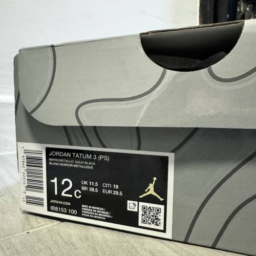 Jordan Tatum 3 (PS) 幼童籃球鞋 12C (UK11.5/EU29.5)