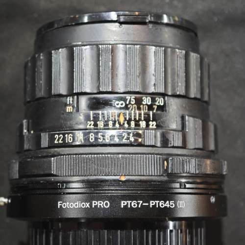 Pentax 67 6x7 105/2.4 105mm 賓得 105 super TAKUMAR JAPAN + fotodiox PRO PT67 ...
