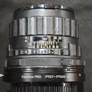 Pentax 67 6x7 105/2.4 105mm 賓得 105 super TAKUMAR JAPAN + fotodiox PRO PT67 ...