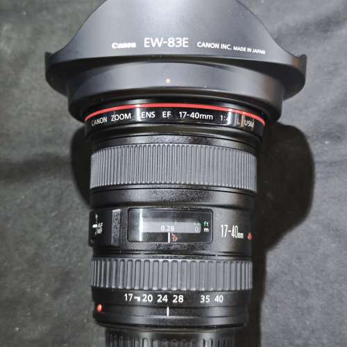 canon 17-40/4 L USM EF 佳能 17mm 40mm 17 40 冇盒冇單冇證有罩 鏡片通透冇花冇霉...