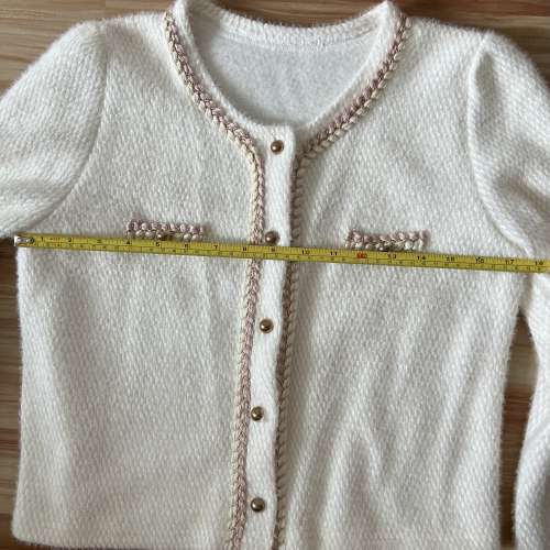 （包順豐）韓國時尚小香風奶油色外套Korean fashion Chanel style cream jacket